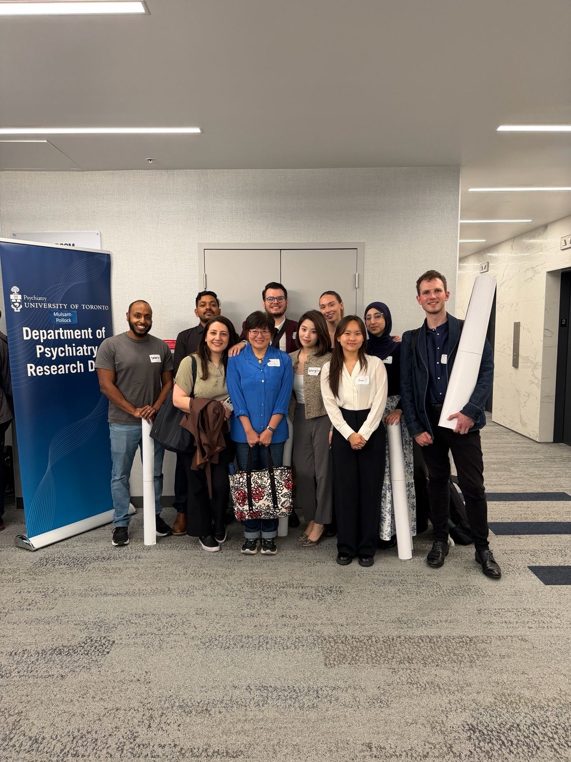 Jithin Joseph with colleagues at University of Toronto Psychiatry Research Day